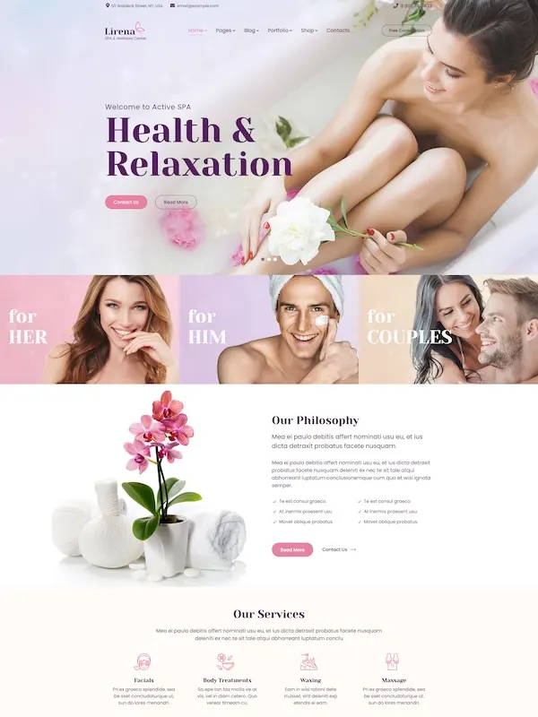 Lirena – Beauty and Spa Salon WordPress Theme