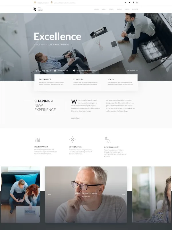 Zohar Business Consulting WordPress Theme
