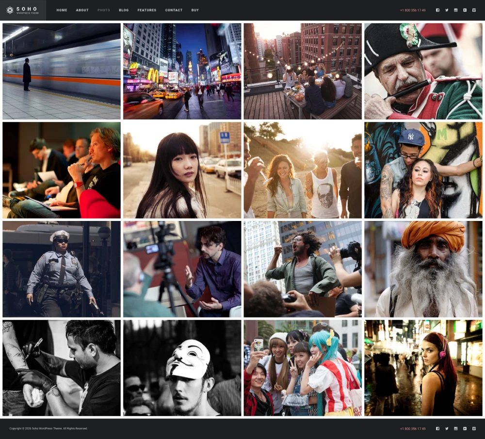soho photography wordpress theme